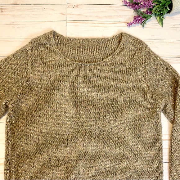 Oversized chunky knit sweater with gold shimmer - Picture 2 of 7